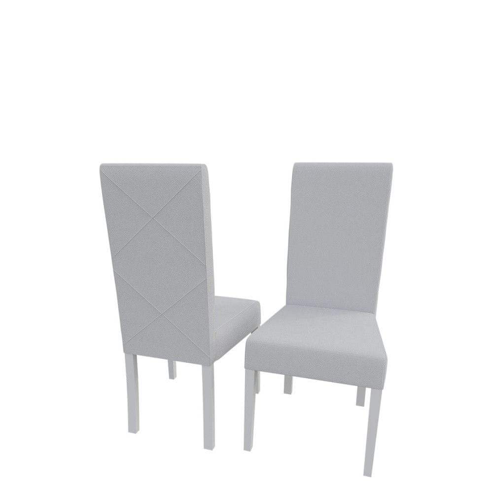 Veneti Jedálenská stolička MOVILE 4 - biela / biela eko koža